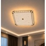 Generic Luxury crystal design LED ceiling light with Bluetooth connectivity.