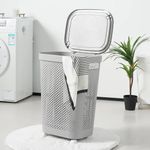 Generic Large Rolling Laundry Basket with Lid, Handles & Lockable Wheels - image 3