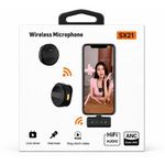 SX-21 Dual Magnetic Wireless Microphone with Active Noise Cancellation 