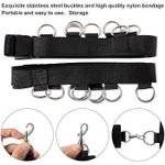 Generic Adjustable Wrist & Thigh Cuffs Set – Beginner Bondage & Game Play Kit – Black - image 3