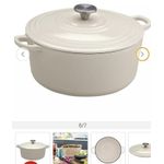 Habitat 5.3 Litre Cast Iron Casserole Dish - Cream