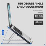 product_image_name-Generic-Portable Laptop Stand With Mobile Phone Plastic Foldable Laptop Holder-4