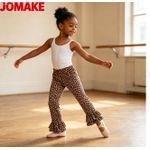 JOMAKE Girls' Printed Casual Pants, Leopard Print Flared Pants, 1-7 years old - image 2