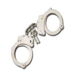 Professional Handcuffs Chrome Steel Police Duty Double Lock With Pouch