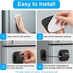 Generic Combination Fridge Lock for Child Safety, Refrigerator & Freezer Lock - image 6