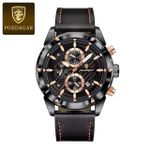 product_image_name-POEDAGAR- Superior Premium Black Chronograph Designer Wristwatch For Legends-1