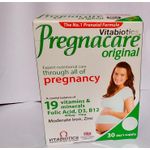 Vitabiotics PREGNACARRE ORIGINAL EXPERT NUTRITIONAL CARE ALL THROUGH PREGNANCY (X2) 