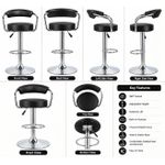 Generic Modern Black Adjustable Bar Stool - image 2