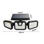 Generic Adjustable 3in1 Heads Motion Sensor Solar Security Lights - image 3