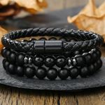Fashion The Onyx Eclipse Premium Bracelets Stack-3Pcs - image 3