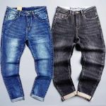 ORIGINAL Elastic Jeans For Guys-Black And Blue