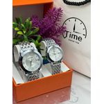 Lookworld  Very Powerful & Original Quality Couples Silver Steel Wristwatch