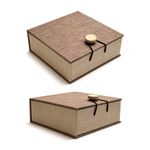 Nuru Brown wooden button box