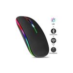 Wireless and Bluetooth Rechargeable Mouse with Led Light