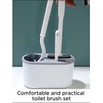 3-in-1 Toilet Brush Set With Hollow Bottom And Soft