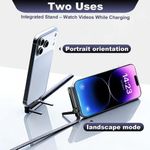 Generic  60W USB A to USB C Fast Charging Cable with 180° Rotatable Phone Stand, 1.5M Braided Elbow Data Cable - image 3