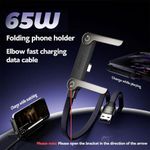 Generic  60W USB A to USB C Fast Charging Cable with 180° Rotatable Phone Stand, 1.5M Braided Elbow Data Cable - image 7