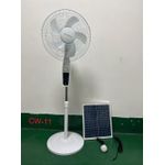 product_image_name-Generic-16inches AC/DC rechargeable Solar fan with 20w panel and one Led bulb-1