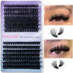 Eyelash Extension Single Cluster False Eyelashes 280pcs Lash Clusters D Curl 10-18mm