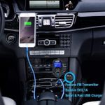 product_image_name-Generic-Star T10 Wireless In-Car Bluetooth FM Transmitter For Car With 1.44 Inch Display USB Charger MP3 Player Transmits TF Card Aux In IPhone Samsung Music Call To Car Speaker-2
