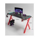 product_image_name-Generic-Modern R Shaped RGB Led Lights Gaming Table 1.2Mtr (Black/Red)-4