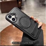 Pouch IPhone 16 Plus Luxury Leather With Stand Back Case
