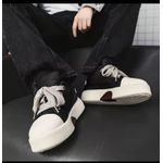 product_image_name-Fashion-New Trendy Elegant Love Design Laceup Sneakers - Black n White-2