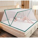 product_image_name-Generic-Collapsible Foldable Mosquito Net For Bed (4x6)Green-3