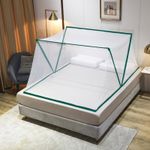 product_image_name-Generic-Collapsible Foldable Mosquito Net For Bed (4x6)Green-4