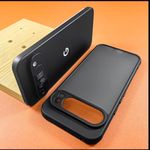Google Pixel 9 Silicone Phone Case & Pouch With Camera Protection - Scratch Resistance, Shockproof Protective Case Black  - ( GP ) - image 2
