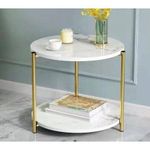 Nordic Style Faux Wood Marble Side Stool
