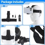 Head Mounted Camera Holder With Adjustable Nylon Strap for Most Head Sizes