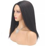 Yaki Straight Frontal Wig + Free Head Bonnet
