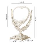 product_image_name-Generic-Retro Table Mirrored Double Side Rotation Makeup Cosmetic Heart-shaped Rotation Makeup Cosmetic,Mini Table Makeup Decorative Mirror-2