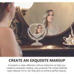 product_image_name-Generic-Retro Table Mirrored Double Side Rotation Makeup Cosmetic Heart-shaped Rotation Makeup Cosmetic,Mini Table Makeup Decorative Mirror-6