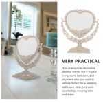 product_image_name-Generic-Retro Table Mirrored Double Side Rotation Makeup Cosmetic Heart-shaped Rotation Makeup Cosmetic,Mini Table Makeup Decorative Mirror-8
