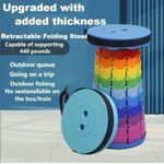 Generic Foldable Telescopic Stool 4.0 Portable Retractable Collapsible Height Adjustable Camping Stool 6 to 45cm for Outdoor Indoor Use - image 2