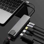Generic Type USB TypeC Hub Hdmi RJ45 DOCK Adapter 6in1 Docking Station LAN