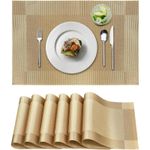 product_image_name-Generic-6 PACK  Golden Table Mat PVC Western Kitchen Dining Room Table Mat-1
