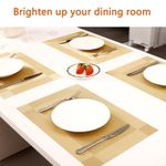product_image_name-Generic-6 PACK  Golden Table Mat PVC Western Kitchen Dining Room Table Mat-5