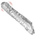 product_image_name-Generic- Clear Penis Sleeve Penis Ring Extender Ultra-Soft Penis Enlarger, Reusable Penis Enlarger with Vibrator-1