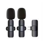 Generic K9 Dual Noise Cancelling Wireless Microphone For TypeC iPhone and TypeC Android