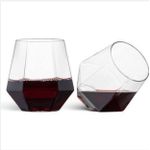 Diamond Shape Whiskey/Cocktail Clear Glass Cup __6 pcs