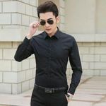 product_image_name-Fashion-5 IN 1 Classy Men's Long-Sleeve Plain shirt for office - Pink, White and Sky Blue-2