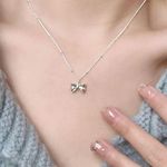 product_image_name-Fashion-2Pcs Heartbeat Necklace Female Clavicle Chain- Silver-7