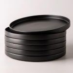 product_image_name-Generic-Salad / Side Plate__ Black __ 6 pcs-1