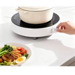 GloMing 2200W Round Induction Cooker, Fast Heating, Glass Panel, Compact  Portable - image 6