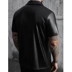 Jaop Luxury Faux Leather Zip Through Jacket - Black - image 4