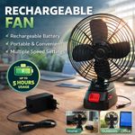 Generic  Mini Rechargeable Fan With 48V Lithium - image 2