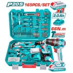 product_image_name-TOTAL-20V Cordless Impact Drill Kit with 165pcs Tool Set-1
